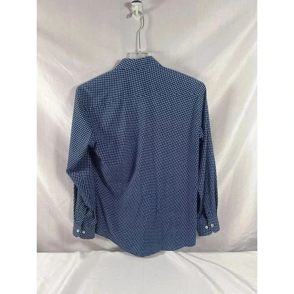 Bugatchi Shirt Medium Mens Shaped Fit Blue Long Sleeve Button Up - Picture 2 of 6